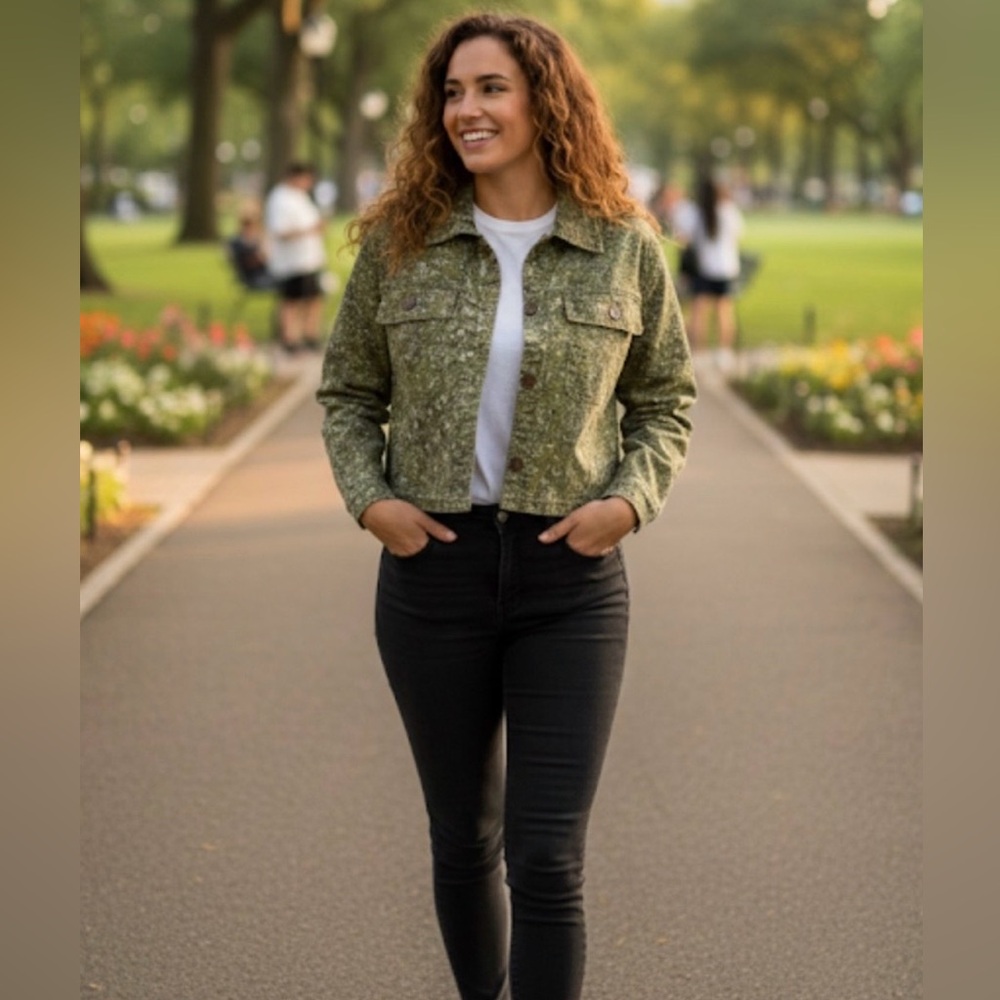 Green Floral Jacket